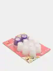 Фиолетовый набор насадок кондитерских, 3,5 см, 8 штук, 2 адаптера