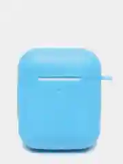 Голубой силиконовый чехол для беспроводных наушников AirPods