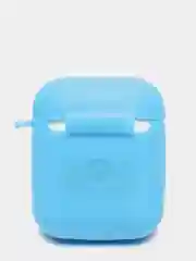 Голубой силиконовый чехол для беспроводных наушников AirPods