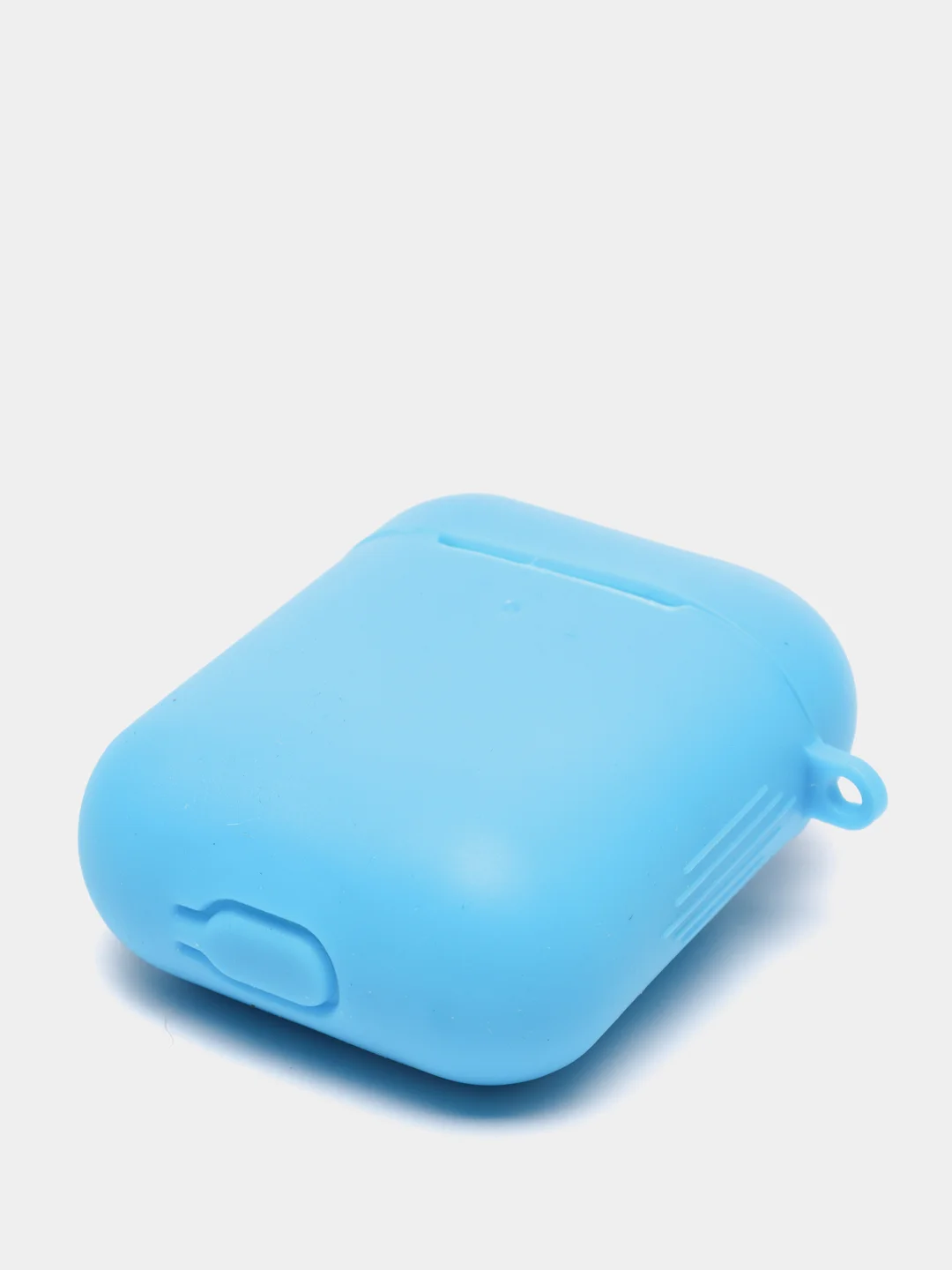 Голубой силиконовый чехол для беспроводных наушников AirPods