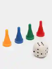 Набор для настольных игр: кубик 1.5х1.5 см конусные фишки, 1.2х2.3 см