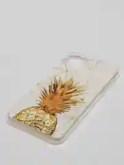 Золотой чехол для iPhone 11, принт "Ананасы"