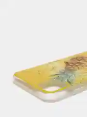 Коричневый чехол для iPhone 11, принт "Ананасы"