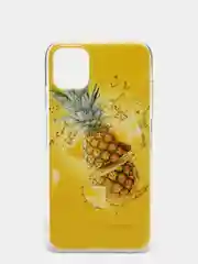 Коричневый чехол для iPhone 11, принт "Ананасы"