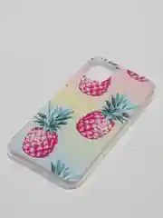 Бирюзовый чехол для iPhone 11, принт "Ананасы"