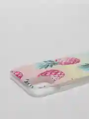 Бирюзовый чехол для iPhone 11, принт "Ананасы"