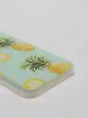 Голубой чехол для iPhone 11, принт "Ананасы"