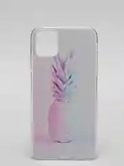Красный чехол для iPhone 11, принт "Ананасы"