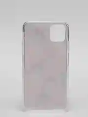 Бежевый меланж чехол для iPhone 11, принт "Ананасы"