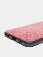 Красный чехол Huawei P40 Lite (Хуавей П40 Лайт) силиконовый, имитация змеиной кожи