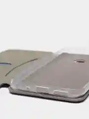 Серебряный чехол-книжка Xiaomi Redmi 9C, Redmi 9С NFC, Redmi 10A (Сяоми Редми 9С, 9С НФС, 10А)