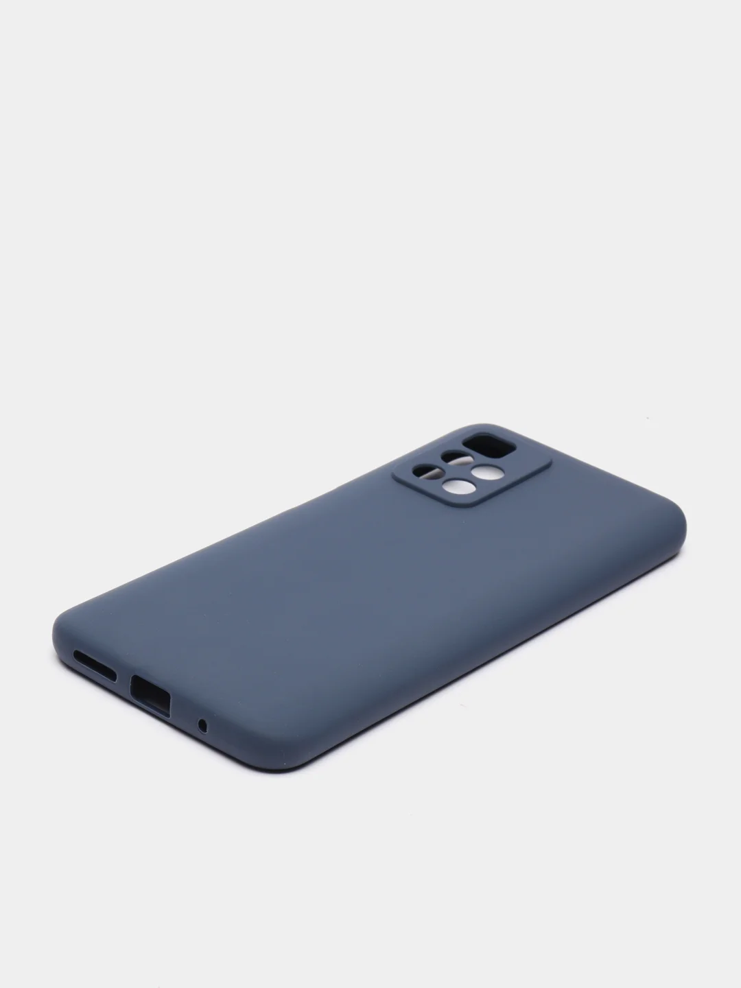 Синий чехол силиконовый Xiaomi Redmi 10 / Редми 10 матовый, цветной