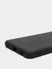Накладка силиконовая Samsung A22/M32, черная, матовая, с защитой камеры