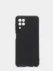 Накладка силиконовая Samsung A22/M32, черная, матовая, с защитой камеры