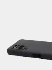 Накладка силиконовая Samsung A22/M32, черная, матовая, с защитой камеры