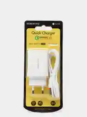 Зарядное устройство Borofone BA21A (QC 3.0, 3A, 18W + кабель Type-C для Android)