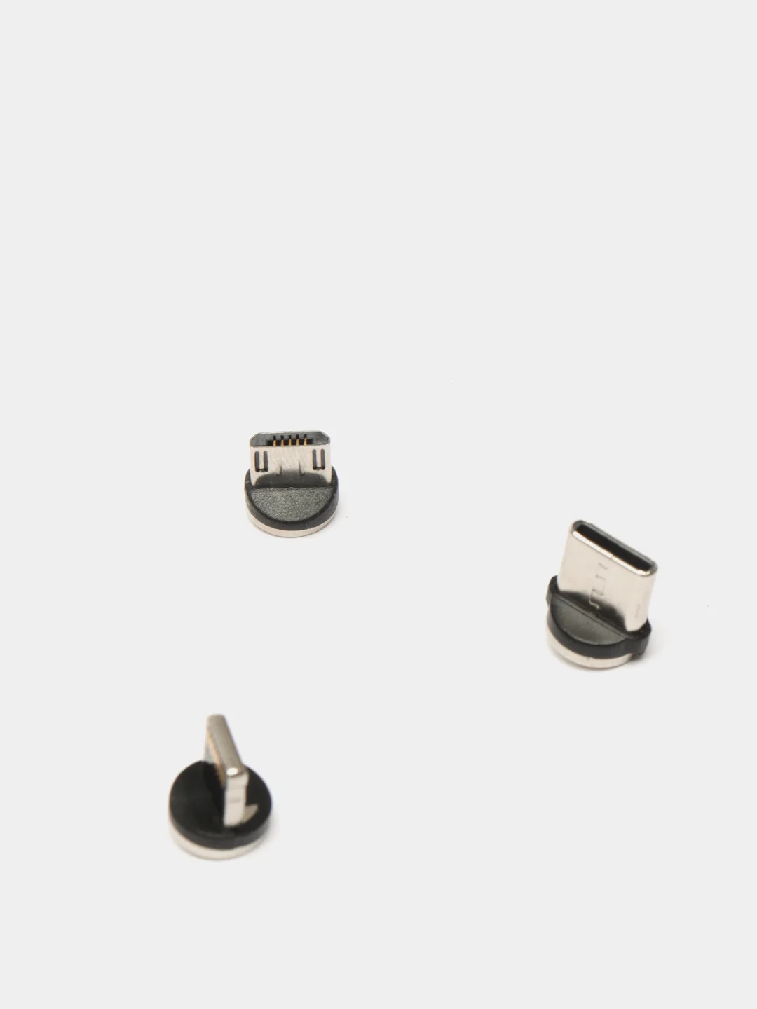 Черный магнитный кабель для зарядки Type-C, Lightning (Apple), Micro USB