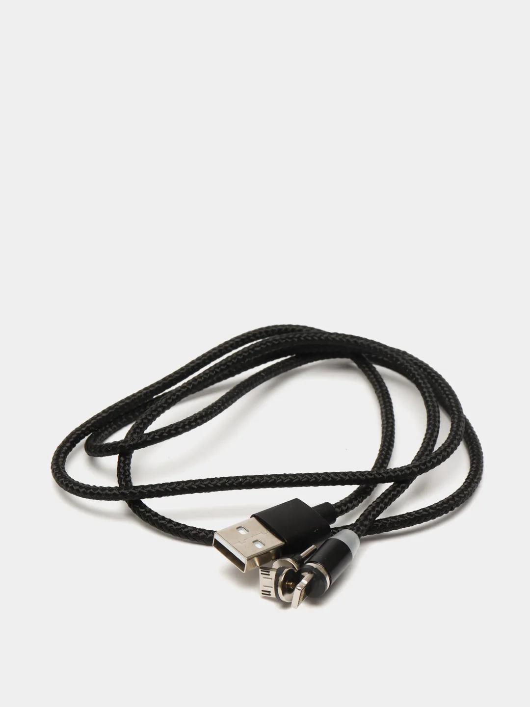 Черный магнитный кабель для зарядки Type-C, Lightning (Apple), Micro USB