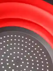Красный дуршлаг складной силиконовый