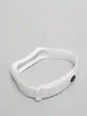 Белый ремешок силиконовый для Xiaomi Mi Band 3, Mi Band 4 (Ми Банд 3, 4), рифленый