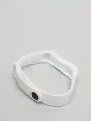 Белый ремешок силиконовый для Xiaomi Mi Band 3, Mi Band 4 (Ми Банд 3, 4), рифленый
