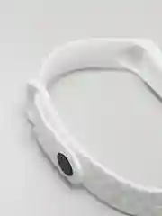 Белый ремешок силиконовый для Xiaomi Mi Band 3, Mi Band 4 (Ми Банд 3, 4), рифленый