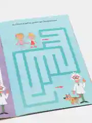 Белый блокнот с заданиями  "Учимся рисовать, раскраска, лабиринты, найди отличия" Синий трактор