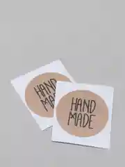 Красный наклейки "handmade"