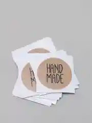 Красный наклейки "handmade"