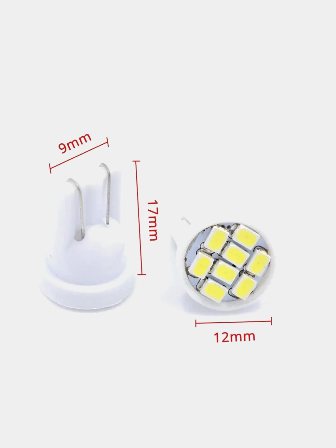 Белый светодиодные Габаритные лампы W5W T10 8SMD Лампочки габариты/огонь/салон/подсветка/авто