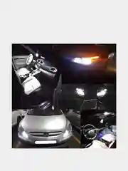 Белый светодиодные Габаритные лампы W5W T10 8SMD Лампочки габариты/огонь/салон/подсветка/авто