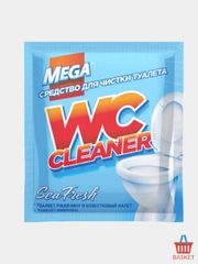 Порошок для чистки туалета с антимикробным эффектом Mega Sea Fresh, 130 г