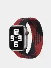 Багровый нейлоновый ремешок для Apple Watch плетёный монобраслет