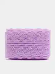Коралловый меланж кружевная лента. Капрон. Кружево