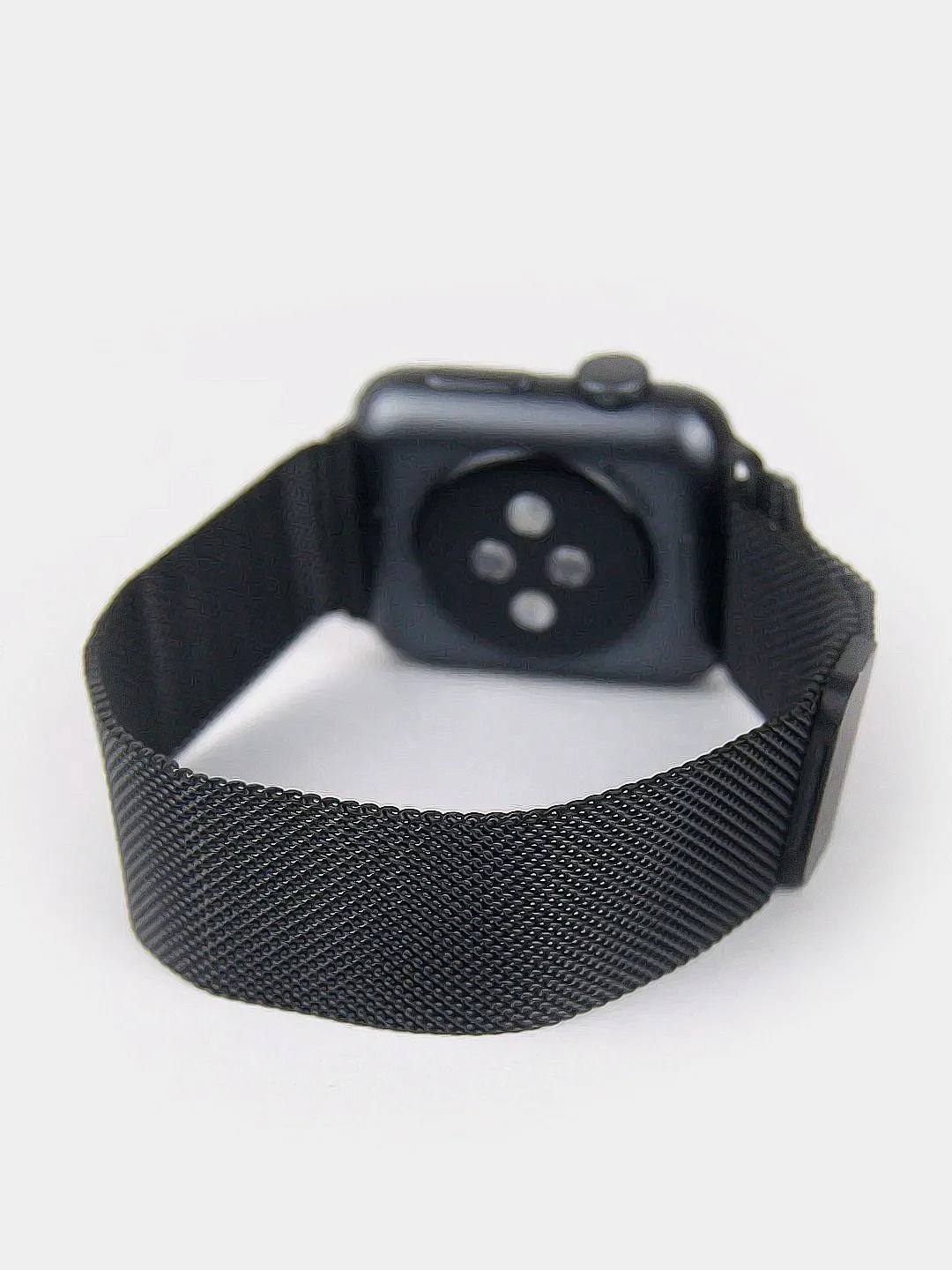 Черный ремешок для Apple Watch, "Миланская петля"