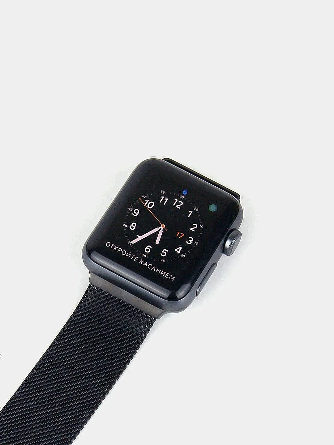 Черный ремешок для Apple Watch, "Миланская петля"