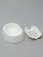 Белый мыльница для ванной Вязаное плетение