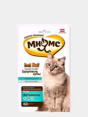 Мнямс хрустящие подушечки для кошек "Здоровые зубы" 60 г