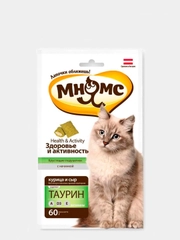 Мнямс хрустящие подушечки для кошек с курицей и сыром "Здоровье и активность" 60 г