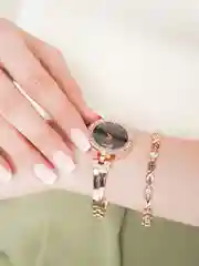 Золотой часы женские + три браслета