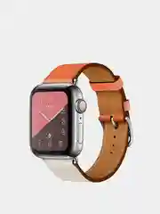 Оранжевый кожаный ремешок для Apple Watch