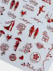 Голографические 3d-наклейки для ногтей, самоклеящиеся
