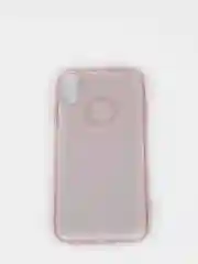Розовый чехол для Apple iPhone X / Xs, прозрачный, силиконовый, со стразами