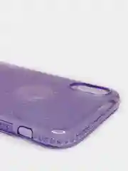 Серебряный чехол для Apple iPhone X / Xs, прозрачный, силиконовый, со стразами