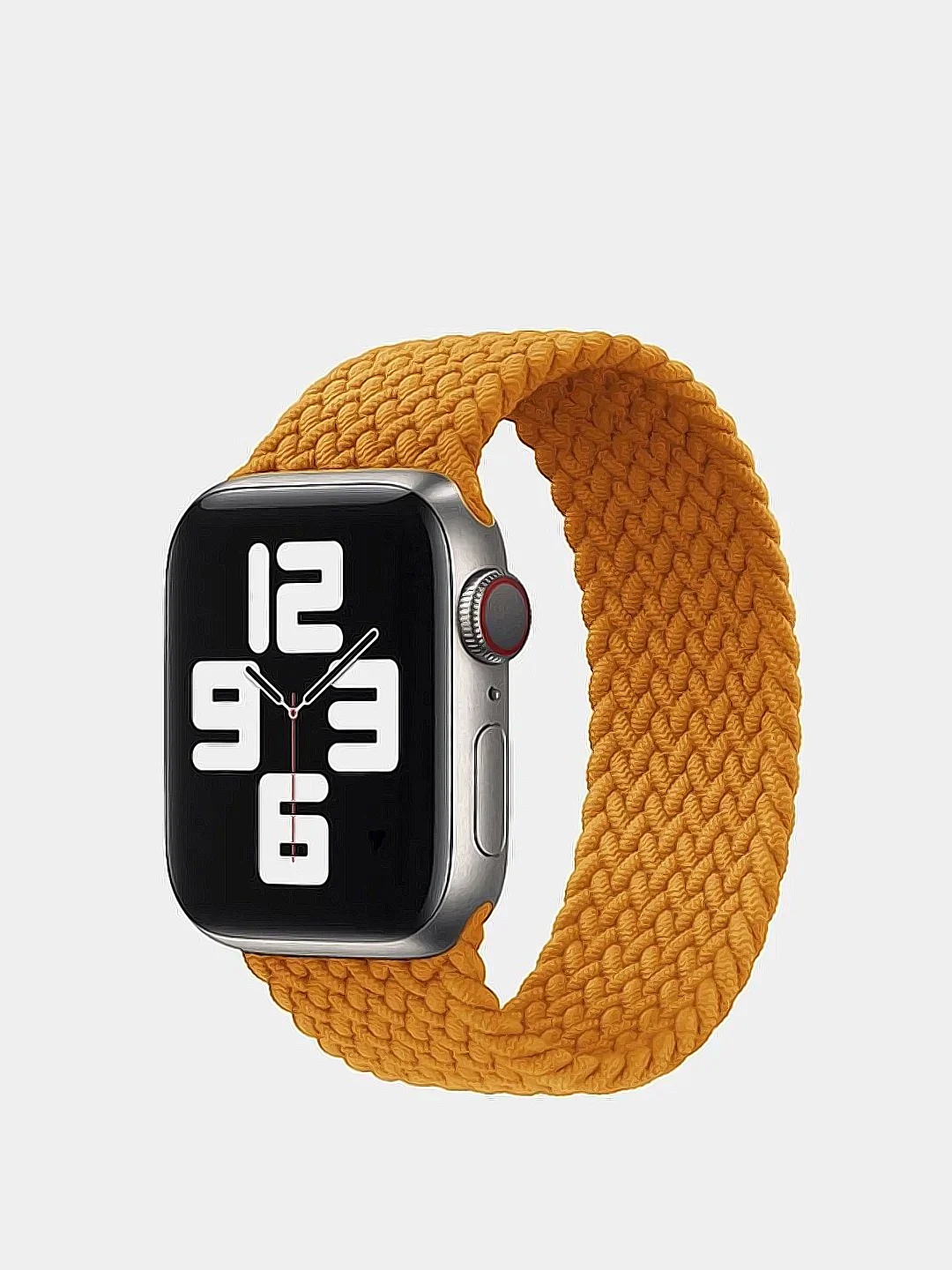 Оранжевый нейлоновый ремешок для Apple Watch плетёный монобраслет
