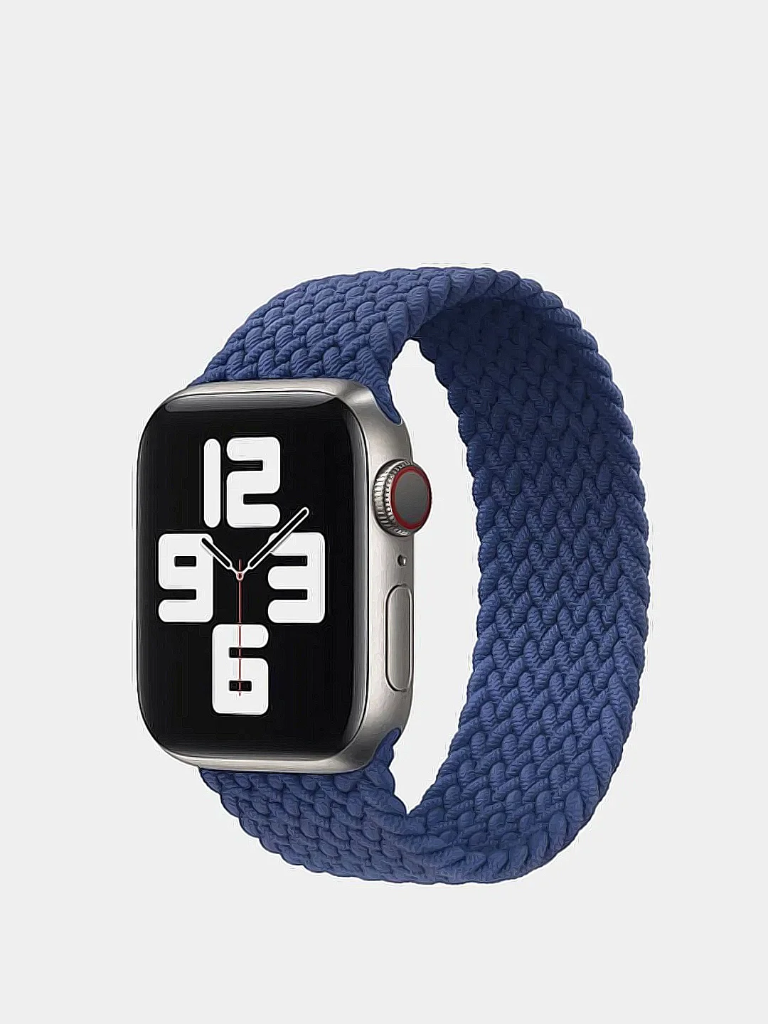 Синий нейлоновый ремешок для Apple Watch плетёный монобраслет