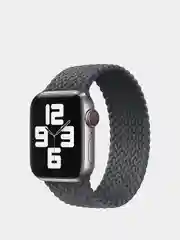 Серый нейлоновый ремешок для Apple Watch плетёный монобраслет