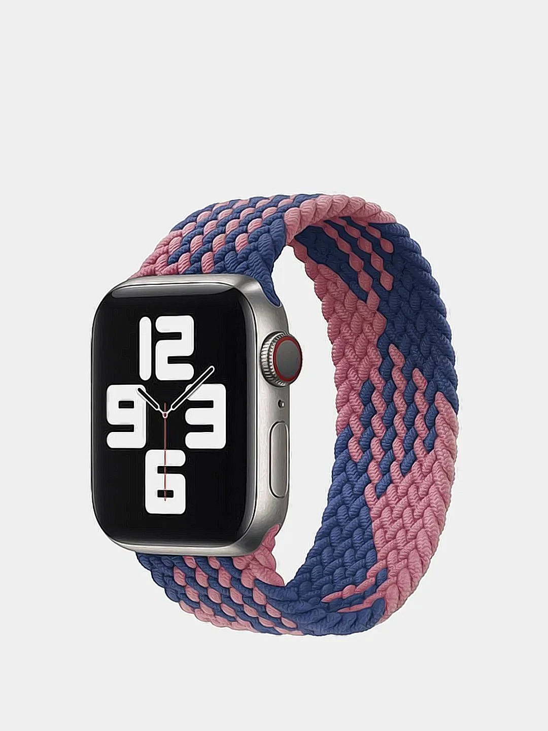 Коралловый меланж нейлоновый ремешок для Apple Watch плетёный монобраслет