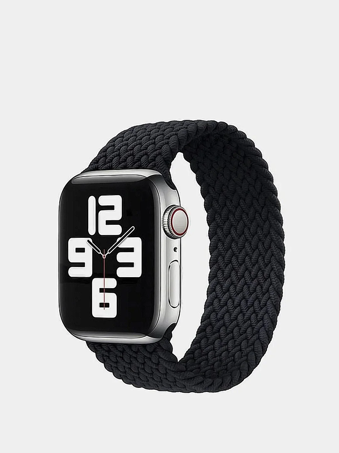 Черный нейлоновый ремешок для Apple Watch плетёный монобраслет