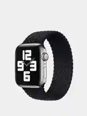 Черный нейлоновый ремешок для Apple Watch плетёный монобраслет